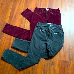 2 pairs corduroy pants Lauren Conrad & Maurice’s size 8/medium